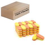 Double Sided Oval Nail Buffers 100/180 Grit - Yellow/Orange (1 case/1500 pieces)
