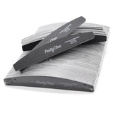 PrettyClaw Acrylic Nail Files Half Moon Shape 100/180 Grit - Black (1 Case/1250 pieces)