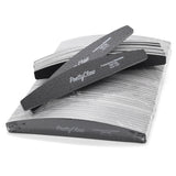 PrettyClaw Acrylic Nail Files Half Moon Shape 100/100 Grit - Black (50 pieces)
