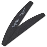 PrettyClaw Acrylic Nail Files Half Moon Shape 100/100 Grit - Black (10 pieces)