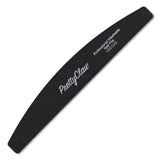PrettyClaw Acrylic Nail Files Half Moon Shape 180/240 Grit - Black (1 Case/1250 pieces)