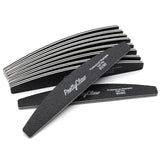 PrettyClaw Acrylic Nail Files Half Moon Shape 80/80 Grit - Black (1 Case/1250 pieces)