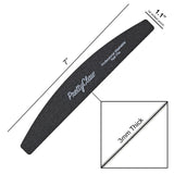 PrettyClaw Acrylic Nail Files Half Moon Shape 80/100 Grit - Black (1 Case/1250 pieces)