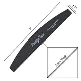 PrettyClaw Acrylic Nail Files Half Moon Shape 180/240 Grit - Black (1 Case/1250 pieces)