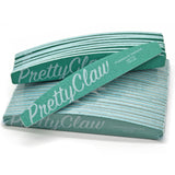 PrettyClaw Premium Acrylic Nail Files Half Moon Shape 100/100 Grit - Green (25 pieces)