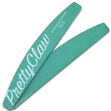 PrettyClaw Premium Acrylic Nail Files Half Moon Shape 100/100 Grit - Green (25 pieces)