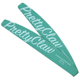 PrettyClaw Premium Acrylic Nail Files Half Moon Shape 100/100 Grit - Green (2 pieces)