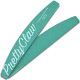 PrettyClaw Premium Acrylic Nail Files Half Moon Shape 100/150 Grit - Green (25 pieces)