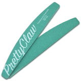 PrettyClaw Premium Acrylic Nail Files Half Moon Shape 80/100 Grit - Green (10 pieces)