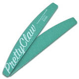 PrettyClaw Premium Acrylic Nail Files Half Moon Shape 80/80 Grit - Green (25 pieces)