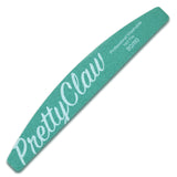 PrettyClaw Premium Acrylic Nail Files Half Moon Shape 80/80 Grit - Green (25 pieces)