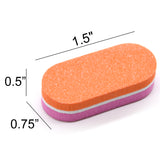 Double Sided Oval Nail Buffers 100/180 Grit - Orange/Pink (1 case/1500 pieces)