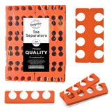 PrettyClaw EVA Pedicure Toe Separators - Orange (200 Pieces/100 Pairs)