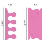 PrettyClaw EVA Pedicure Toe Separators - Pink (200 Pieces/100 Pairs)