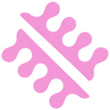 PrettyClaw EVA Pedicure Toe Separators - Pink (200 Pieces/100 Pairs)