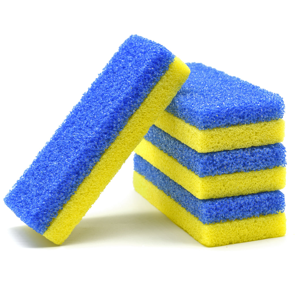 PrettyClaw Disposable Pumice Bars - Yellow/Blue (Coarse/Extra Coarse), 4pcs
