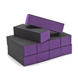 PrettyClaw 3-Way Nail Buffer Blocks 60/60/100 - Purple/Black