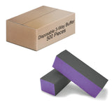 3-Way Nail Buffer Blocks 60/60/60 Grit - Purple/Black (1 case/500 pieces)