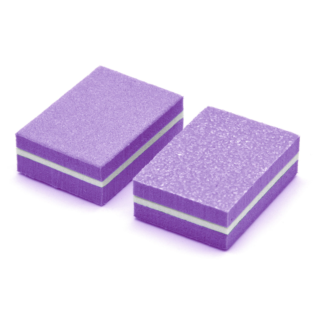 Double Sided Nail Buffers Mini Size 100/180 Grit - Purple (1 case/1500 pieces)