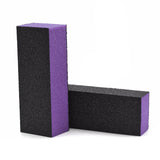 PrettyClaw 3-Way Nail Buffer Blocks 120/120/120 Grit - Purple/Black (1 case/500 pieces)