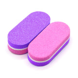 Double Sided Oval Nail Buffers 100/180 Grit - Pink/Purple (1 case/1500 pieces)