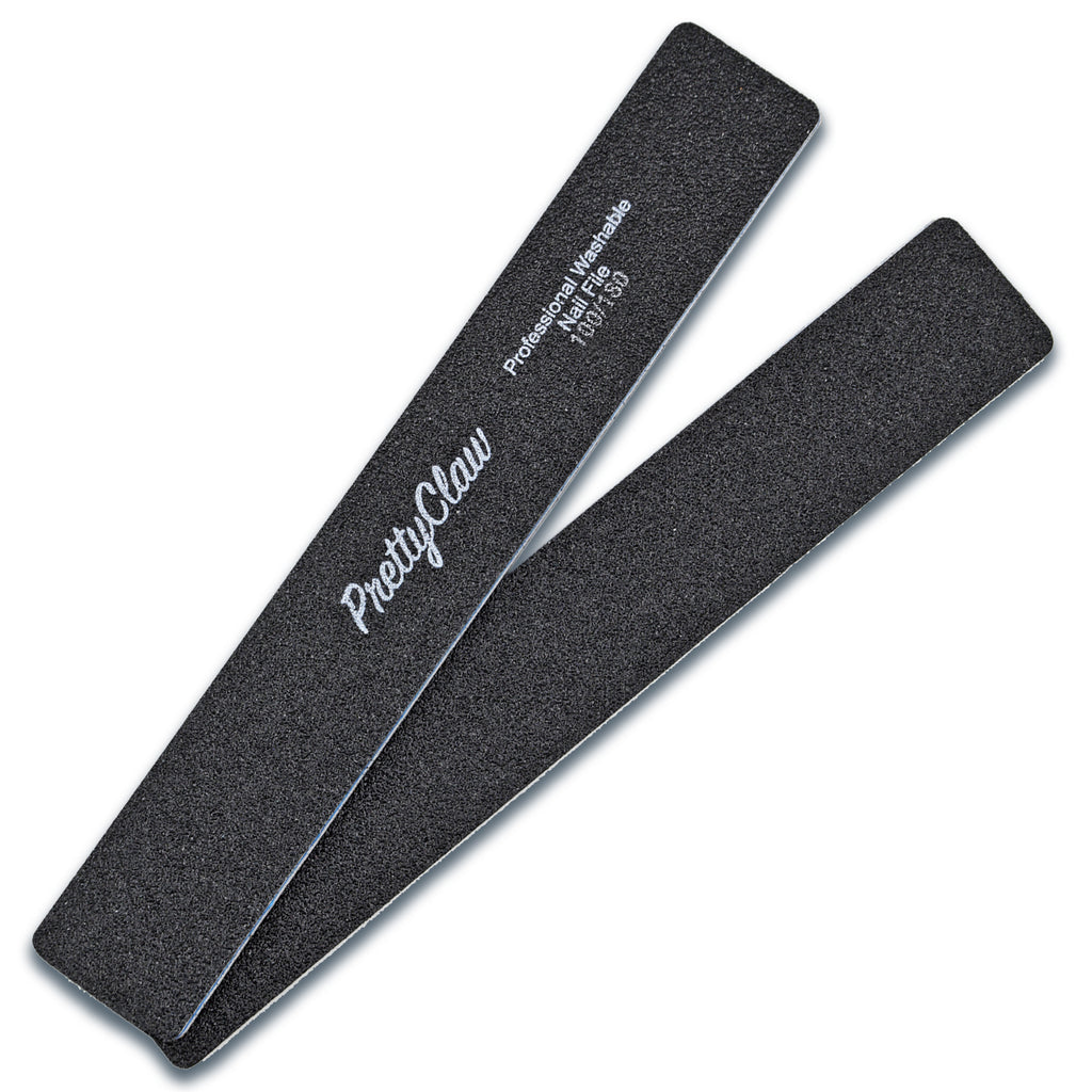 PrettyClaw Acrylic Nail Files Rectangle Jumbo Shape 100/180 Grit - Black (10 Pieces)