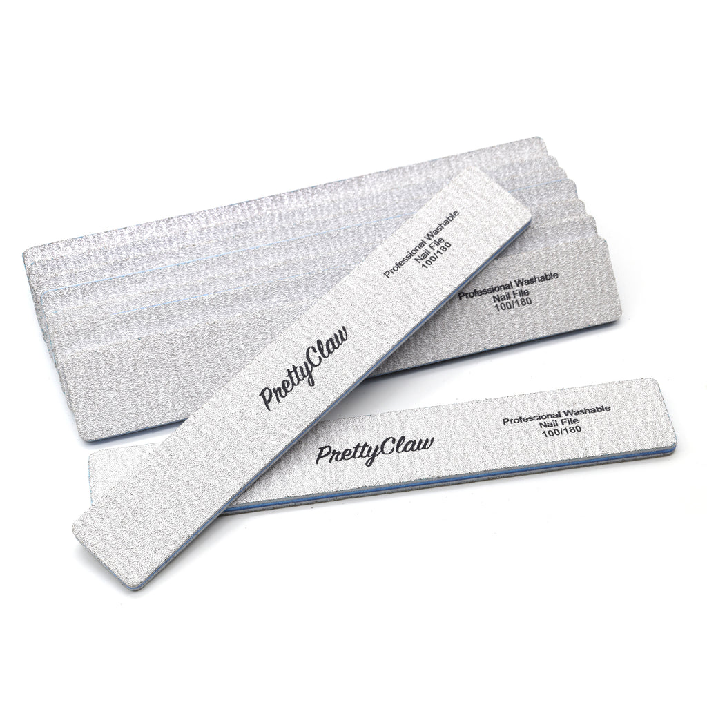 PrettyClaw Acrylic Nail Files Rectangle Jumbo Shape 100/180 Grit - Zeb