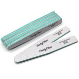 PrettyClaw Acrylic Nail Files Diamond Shape 80/80 Grit - Zebra (10 pieces)