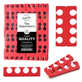 PrettyClaw EVA Pedicure Toe Separators - Red (200 Pieces/100 Pairs)