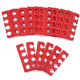 PrettyClaw EVA Pedicure Toe Separators - Red (200 Pieces/100 Pairs)