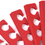 PrettyClaw EVA Pedicure Toe Separators - Red (200 Pieces/100 Pairs)