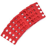 PrettyClaw EVA Pedicure Toe Separators - Red (200 Pieces/100 Pairs)