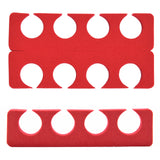 PrettyClaw EVA Pedicure Toe Separators - Red (200 Pieces/100 Pairs)