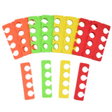 PrettyClaw EVA Pedicure Toe Separators - Red, Orange, Green, Yellow (24 Pieces/12 Pairs)