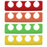 PrettyClaw Disposable Pedicure Toe Separators - Red, Orange, Green, Yellow (24 Pieces/12 Pairs)