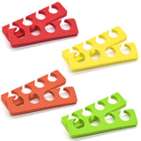 PrettyClaw EVA Pedicure Toe Separators - Red, Orange, Green, Yellow (24 Pieces/12 Pairs)