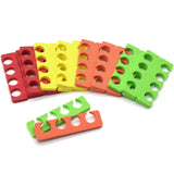 PrettyClaw EVA Pedicure Toe Separators - Red, Orange, Green, Yellow (24 Pieces/12 Pairs)