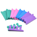PrettyClaw EVA Pedicure Toe Separators - Purple, Pink, Blue, Green (24 Pieces/12 Pairs)