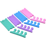 PrettyClaw EVA Pedicure Toe Separators - Purple, Pink, Blue, Green (24 Pieces/12 Pairs)