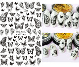 Nail Stickers Butterfly Black SHE-172B