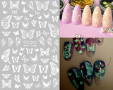 Nail Stickers Butterfly White SHE-172W