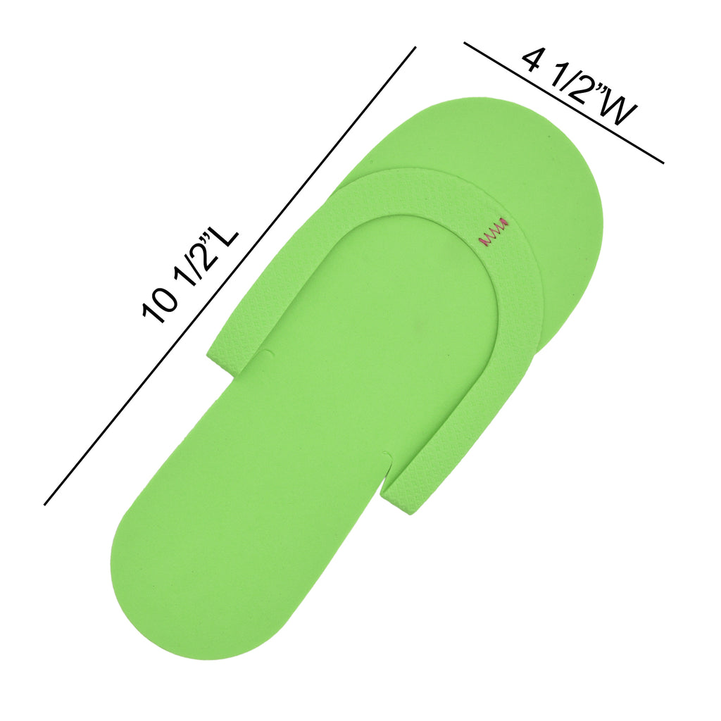EVA Disposable Nail Spa/Salon Slippers - Orange, Green, Yellow, Purple (1 case/360 pieces)