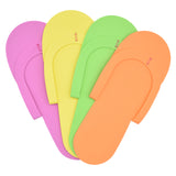 PrettyClaw EVA Disposable Nail Spa/Salon Slippers - Orange, Green, Yellow, Purple (360 Pieces)