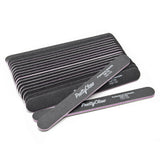 PrettyClaw Acrylic Nail Files Straight Shape 100/100 Grit - Black (1 Case/2000 Pieces)