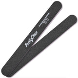 PrettyClaw 100/100 Straight Nail Files - Black, 50 Pcs