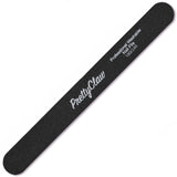 PrettyClaw Acrylic Nail Files Straight Shape 180/240 Grit - Black (10 Pieces)