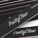 PrettyClaw Acrylic Nail Files Straight Shape 180/240 Grit - Black (1 Case/2000 Pieces)