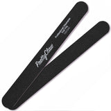 PrettyClaw Acrylic Nail Files Straight Shape 180/240 Grit - Black (10 Pieces)