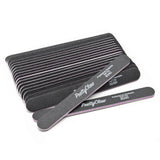 PrettyClaw Acrylic Nail Files Straight Shape 80/80 Grit - Black (1 Case/2000 Pieces)