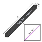 PrettyClaw Acrylic Nail Files Straight Shape 180/240 Grit - Black (1 Case/2000 Pieces)